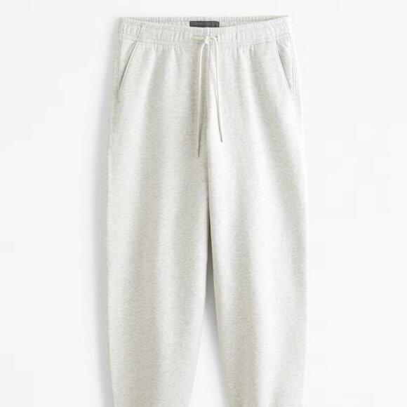 Abercrombie Essential Cinched Sweatpant Light Heather Gray Large Long - Picture 1 of 6